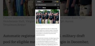 U.S. to Begin Automatic Draft Registration for Men Aged 18 to 25 Starting in December